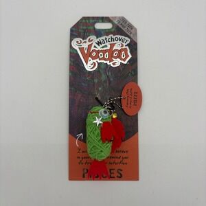 Watchover Voodoo Pisces Zodiac String Doll Keychain Green Fish Ref 194 New